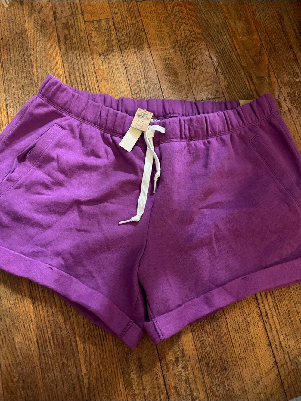 PINK Victoria's Secret Purple Drawstring Athletic Shorts - NWT - PINK down side